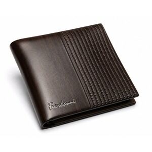 Fuerdanni Brown Textured Bifold Wallet Sleek Minimalist Style